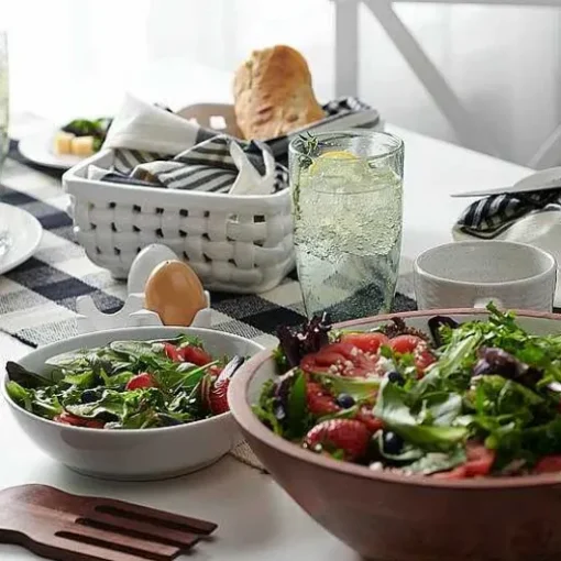 Food Network Acacia Wood Salad Bowl Set