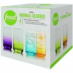 Food Network Anja 4-Pc. Ombre Highball Glass Set
