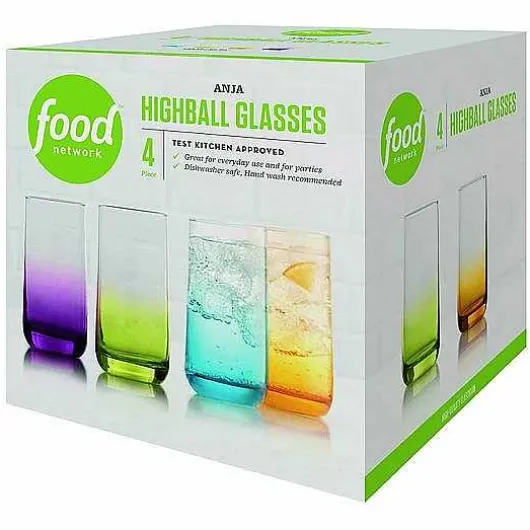 Food Network Anja 4-Pc. Ombre Highball Glass Set