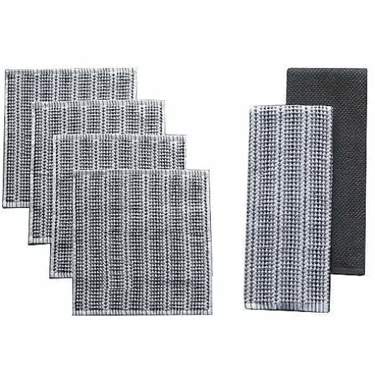 Food Network Awning Stripe Kitchen Towel & Dishcloth 6-Pk.