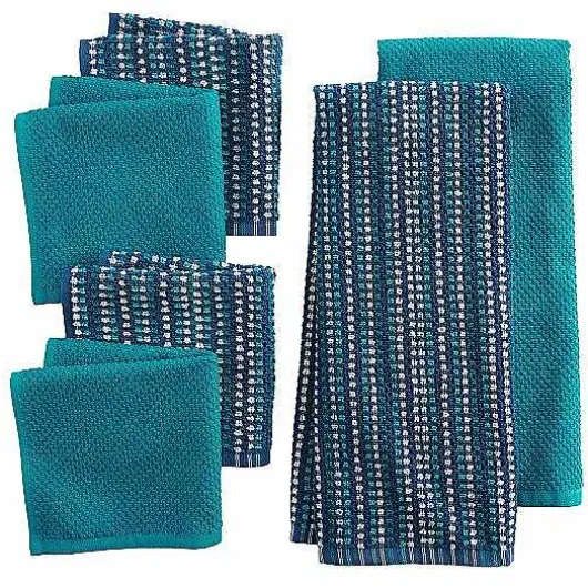 Food Network Awning Stripe Kitchen Towel & Dishcloth 6-Pk.