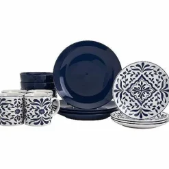 Food Network Bjorn Navy 16-Pc. Dinnerware Set