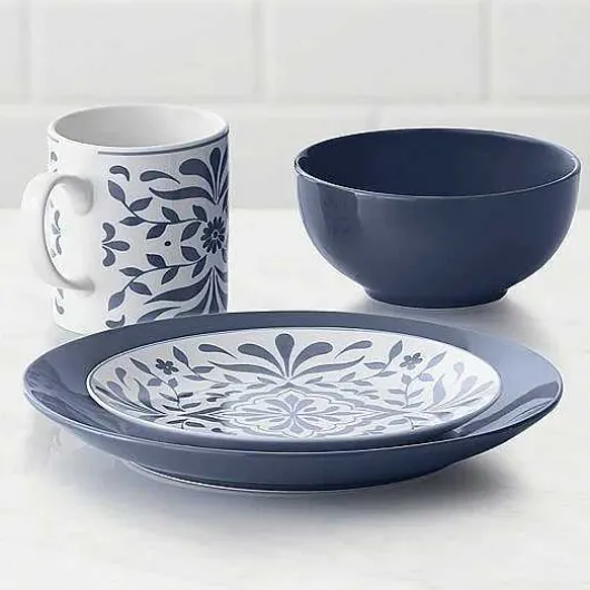 Food Network Bjorn Navy 16-Pc. Dinnerware Set