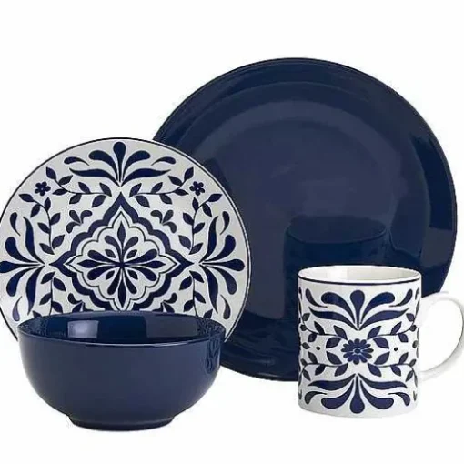 Food Network Bjorn Navy 16-Pc. Dinnerware Set