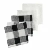 Food Network Black & White Buffalo Check Dishcloth 4-Pk.