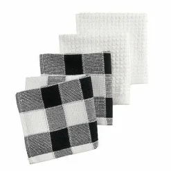 Food Network Black & White Buffalo Check Dishcloth 4-Pk.