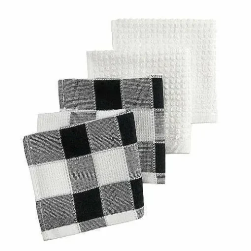 Food Network Black & White Buffalo Check Dishcloth 4-Pk.