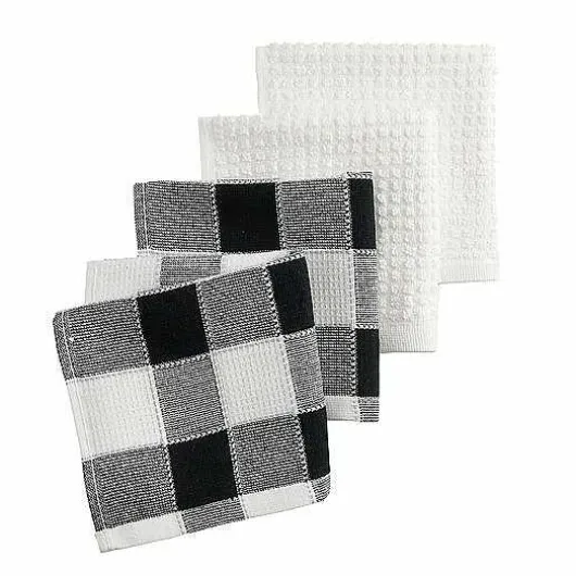 Food Network Black & White Buffalo Check Dishcloth 4-Pk.