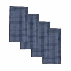 Food Network Blue Check Woven Dinner Napkin 4-Pk.