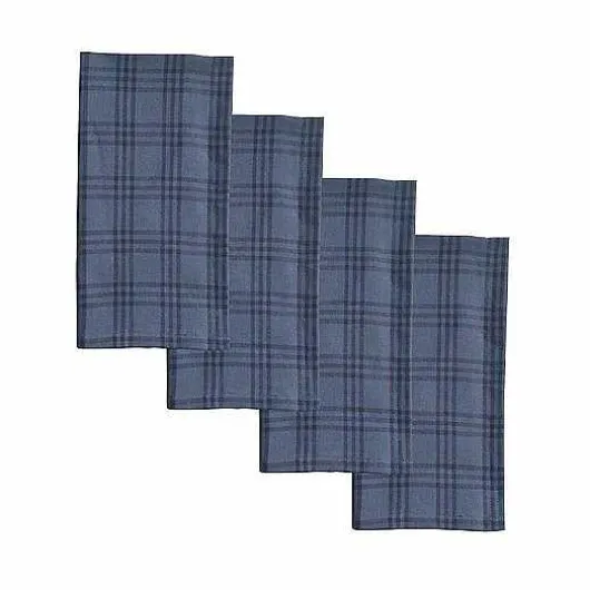 Food Network Blue Check Woven Dinner Napkin 4-Pk.