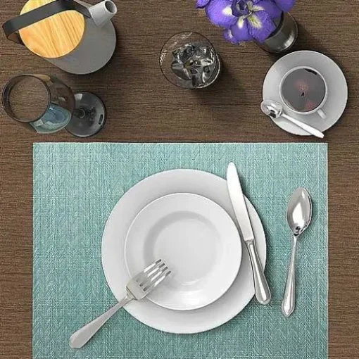 Food Network Blue Chevron Vinyl Placemat 4-Pk.