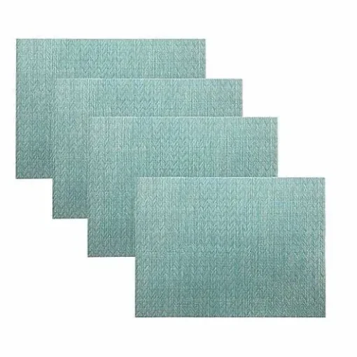 Food Network Blue Chevron Vinyl Placemat 4-Pk.