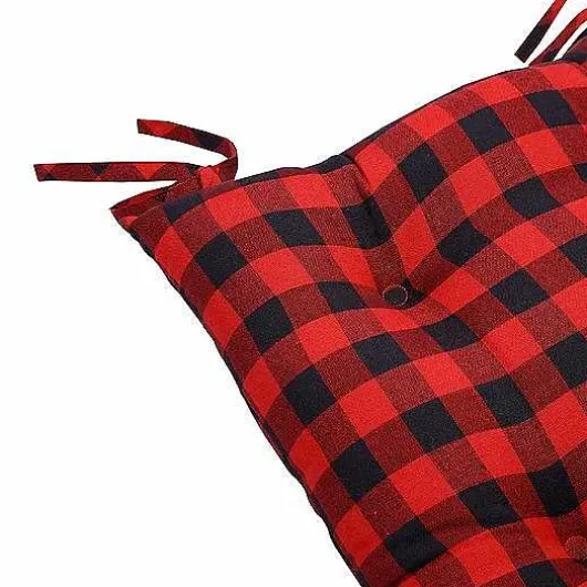 Food Network Buffalo Check Chair Pad