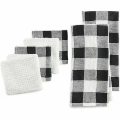 Food Network Buffalo Check Kitchen Towel & Dishcloth 6-Pk.
