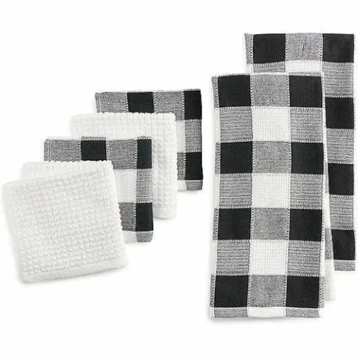 Food Network Buffalo Check Kitchen Towel & Dishcloth 6-Pk.