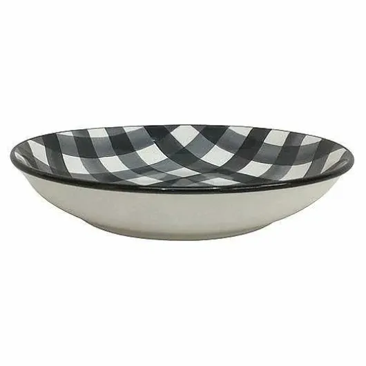Food Network Buffalo Check Dinner Bowl