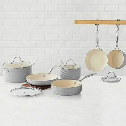 Food Network Farmstead 10-Pc. Nonstick Ceramic Cookware Set