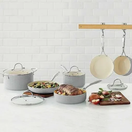 Food Network Farmstead 10-Pc. Nonstick Ceramic Cookware Set