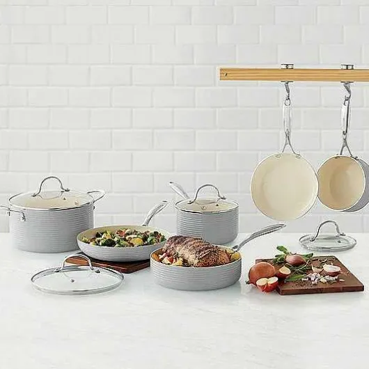 Food Network Farmstead 10-Pc. Nonstick Ceramic Cookware Set