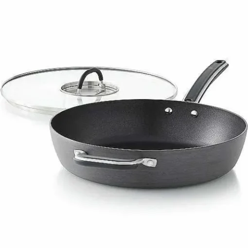 Food Network 12-In. Hard-Anodized Nonstick Space Saving Saute Pan With Lid