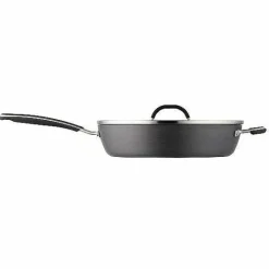 Food Network 12-In. Hard-Anodized Nonstick Space Saving Saute Pan With Lid