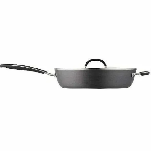Food Network 12-In. Hard-Anodized Nonstick Space Saving Saute Pan With Lid