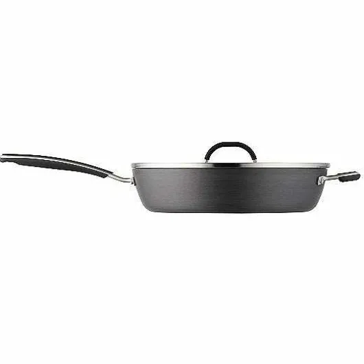 Food Network 12-In. Hard-Anodized Nonstick Space Saving Saute Pan With Lid