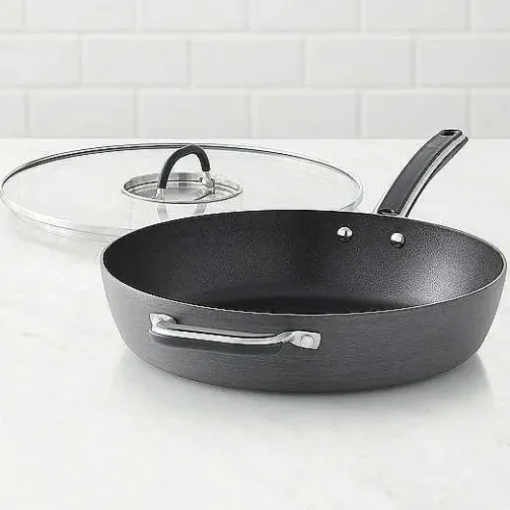Food Network 12-In. Hard-Anodized Nonstick Space Saving Saute Pan With Lid
