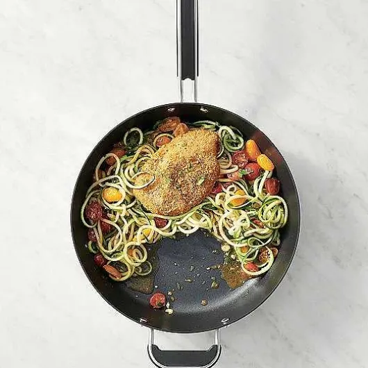 Food Network 12-In. Hard-Anodized Nonstick Space Saving Saute Pan With Lid
