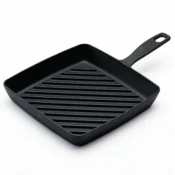Food Network 9.8-In. Pre-Seasoned Cast-Iron Grill Pan