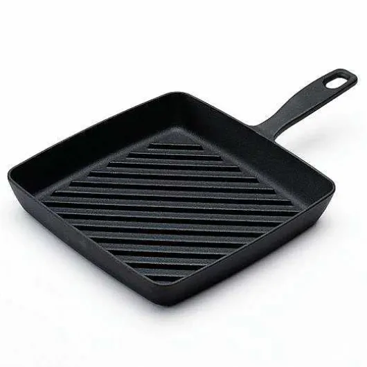 Food Network 9.8-In. Pre-Seasoned Cast-Iron Grill Pan