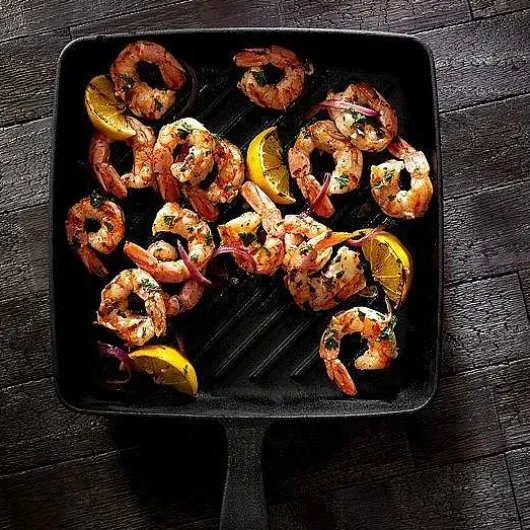 Food Network 9.8-In. Pre-Seasoned Cast-Iron Grill Pan