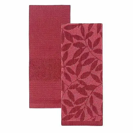 Food Network Jacquard Leaves Kitchen Towel 2-Pk.