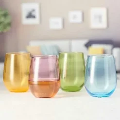Food Network Kalindi 4-Pc. Stemless Wine Glass Set
