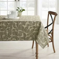 Food Network Khaki Leaves Tablecloth