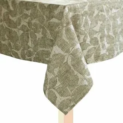 Food Network Khaki Leaves Tablecloth