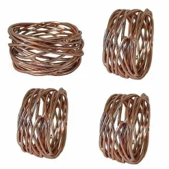 Food Network Metallic Twist Napkin Rings 4-Pk.