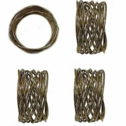 Food Network Metallic Twist Napkin Rings 4-Pk.