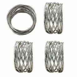 Food Network Metallic Twist Napkin Rings 4-Pk.