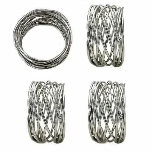 Food Network Metallic Twist Napkin Rings 4-Pk.