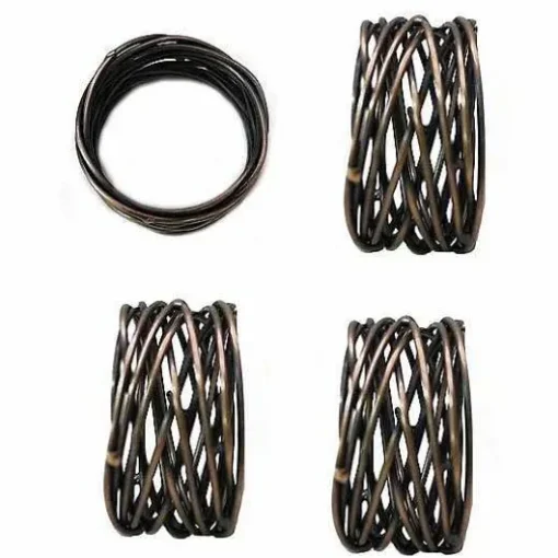 Food Network Metallic Twist Napkin Rings 4-Pk.