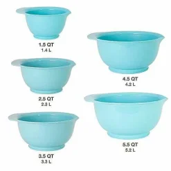 Food Network 5-Pc. Aqua Mixing Bowl Set