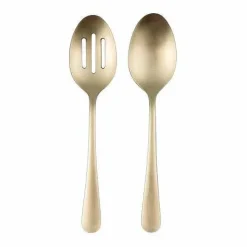 Food Network 2-Pc. Classic Champagne Serving Spoon & Slotted Spoon Set