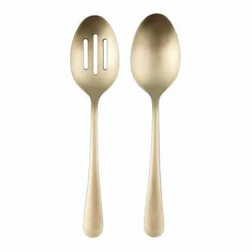 Food Network 2-Pc. Classic Champagne Serving Spoon & Slotted Spoon Set