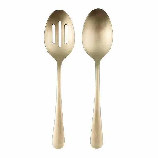 Food Network 2-Pc. Classic Champagne Serving Spoon & Slotted Spoon Set