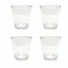Food Network 4-Pc. Clear Textured Acrylic Double Old-Fashioned Glass Set