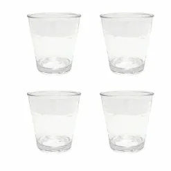Food Network 4-Pc. Clear Textured Acrylic Double Old-Fashioned Glass Set