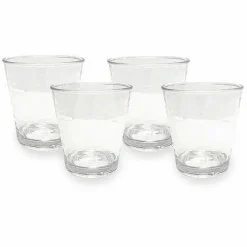 Food Network 4-Pc. Clear Textured Acrylic Double Old-Fashioned Glass Set