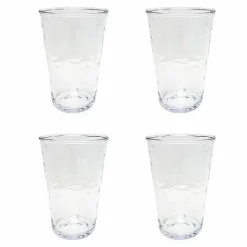 Food Network 4-Pc. Clear Textured Acrylic Highball Glass Set