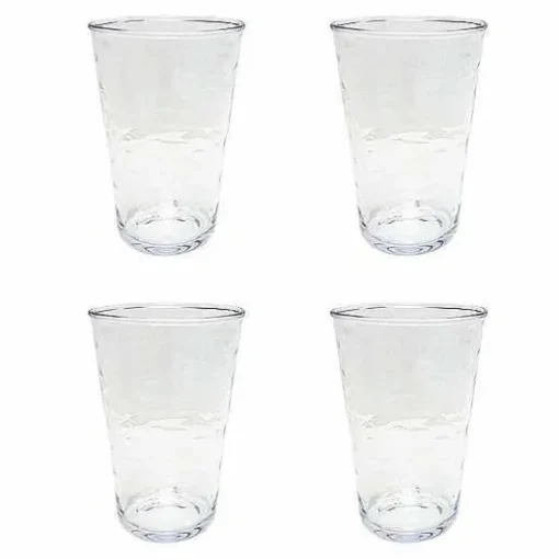 Food Network 4-Pc. Clear Textured Acrylic Highball Glass Set
